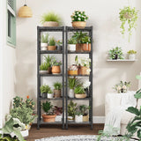 Reibii 12" Narrow 5-Tier Wire Shelving Unit, Metal Storage Rack for Closet, Bathroom & Kitchen