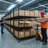 Reibii 60" W x 24"D Wire Shelving with Wheels, Heavy Duty Adjustable Metal Shelves Load 2878lbs, Wire Storage Shelves for Garage Closet Pantry Basement