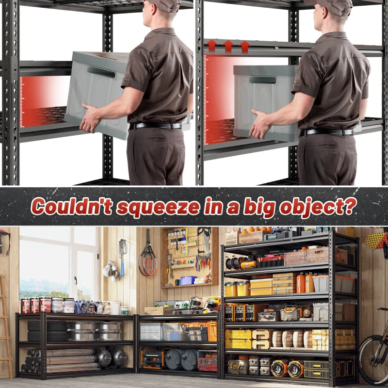  adjustable metal shelving unit 
