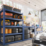 REIBII 72"H Garage Shelving Unit 2050 LBS,Adjustable 5-Tier Metal Shelving Unit,Sturdy Metal Shelving for Basement, Warehouse