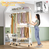 Raybee 77" H Closet Racks and Shelves, Adjustable Closet Storage Racks