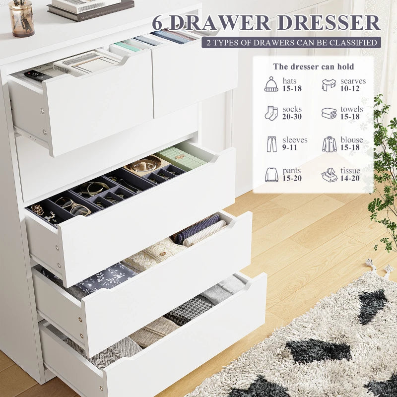 ikea white tall dresser 6 Drawers,Modern Wooden White Tall Dressers for Bedroom and Closet Reibii ikea white tall dresser 6 Drawers,Modern Wooden White Tall Dressers for Bedroom and Closet Reibii