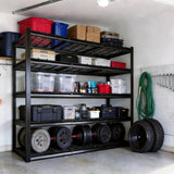 REIBII Garage Shelving 60"W Adjustable Heavy Duty Metal Shelving Rust-Resistant Garage Storage Shelves for Warehouse, Basement,Workshop