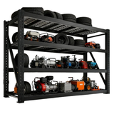 REIBII Storage Shelves 77.2"W 4-Shelf Industrial Storage Rack 8500LBS Shelves with Metal Heavy Duty Adjustable Shelving for Warehouse, Industrial, basement, Laboratory