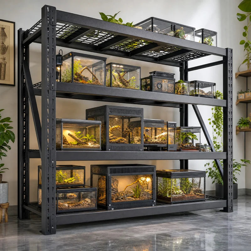 REIBII 60"W 11000LBS Heavy Duty Garage Shelving,Adjustable Metal Shelves for Warehouse, Commercial, Shop, Basement
