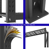 REIBII Storage Shelves 77.2"W 4-Shelf Industrial Storage Rack 8500LBS Shelves with Metal Heavy Duty Adjustable Shelving for Warehouse, Industrial, basement, Laboratory