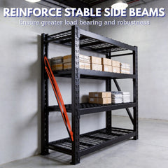 Stable Industrial Storage Rack with Strong Side Bracing