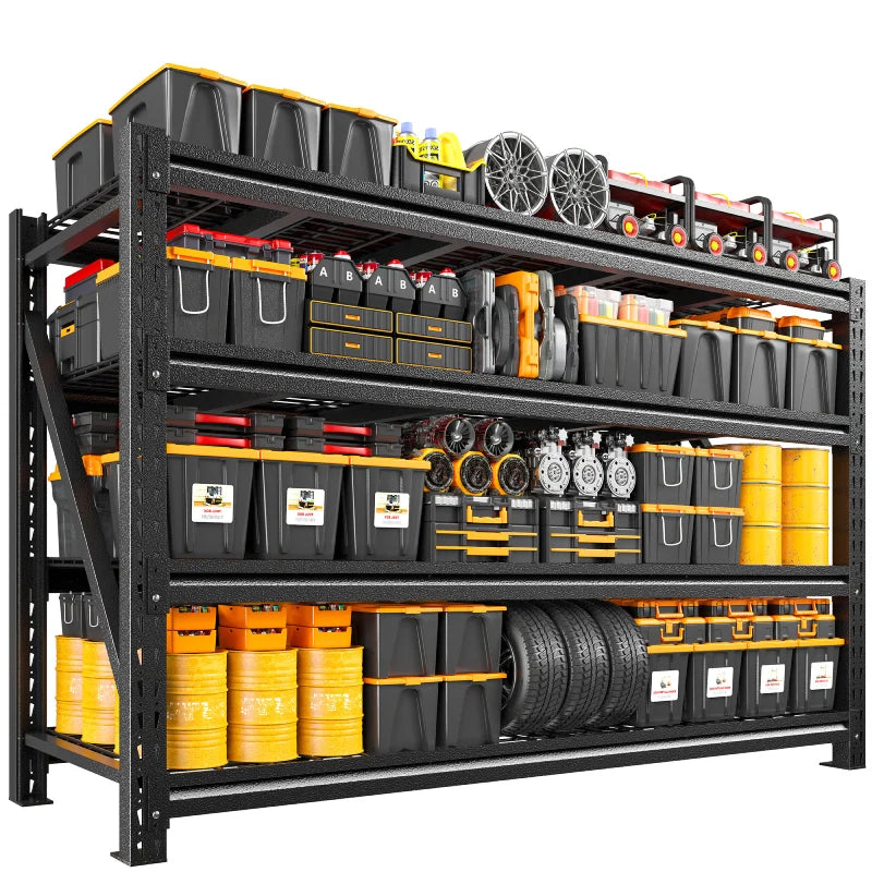 5080LBS Heavy‑Duty Metal Garage Storage Shelving, Industrial Steel Adjustable Shelves, Rust & Water Resistant Utility Rack for Warehouse, Workshop, Basement