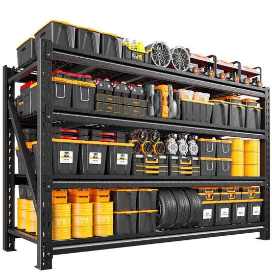 5080LBS Heavy‑Duty Metal Garage Storage Shelving, Industrial Steel Adjustable Shelves, Rust & Water Resistant Utility Rack for Warehouse, Workshop, Basement 800