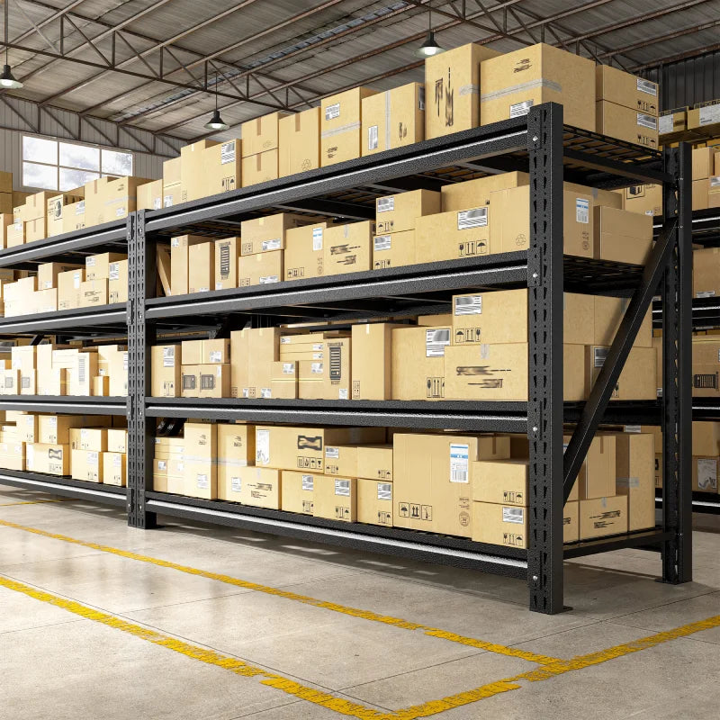 5080LBS Heavy‑Duty Metal Garage Storage Shelving, Industrial Steel Adjustable Shelves, Rust & Water Resistant Utility Rack for Warehouse, Workshop, Basement