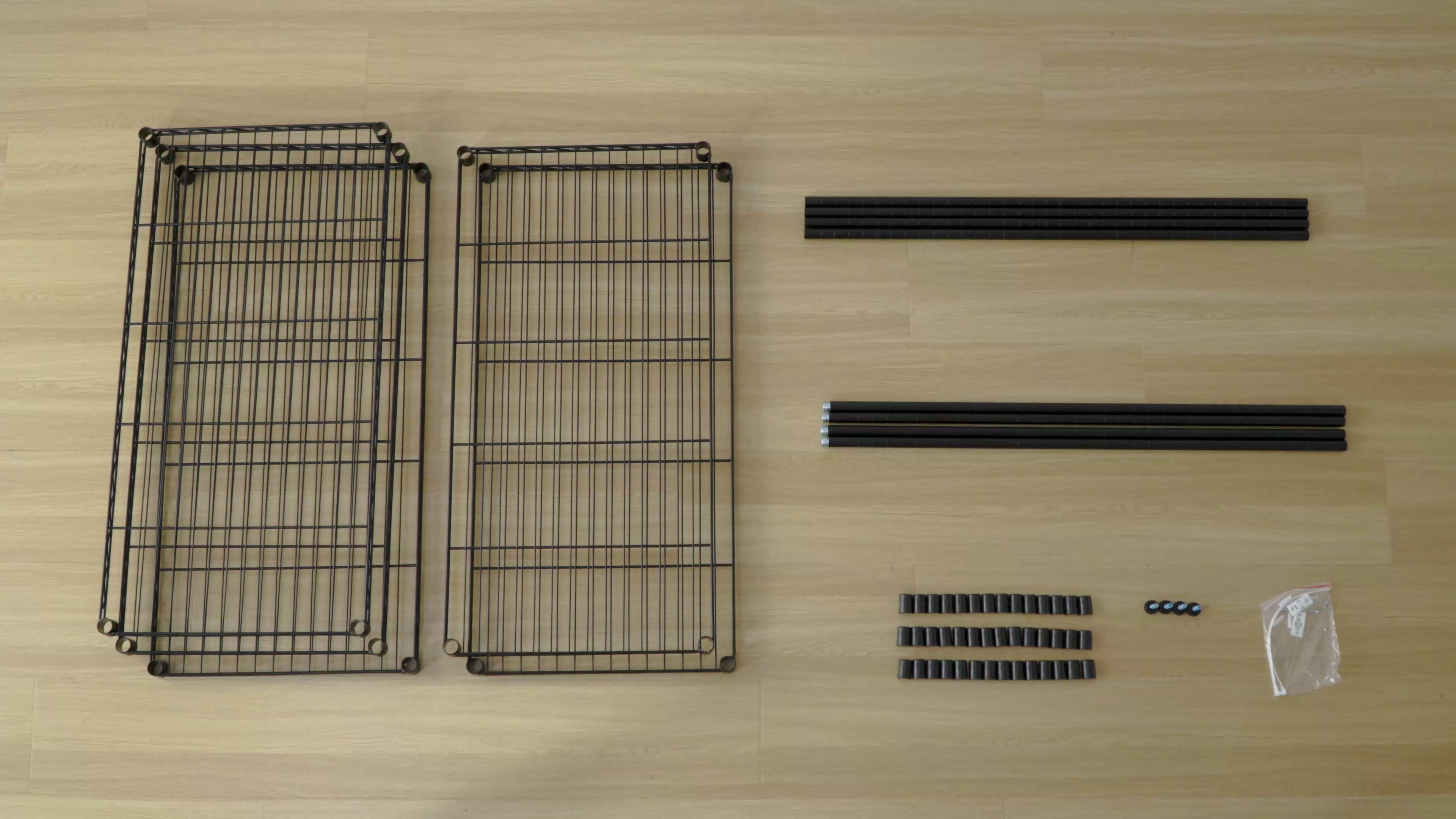 REIBII 35.6"W Wire Shelving Units, 5-Tier Adjustable, 1510lbs Metal Wire Rack for Kitchen Pantry