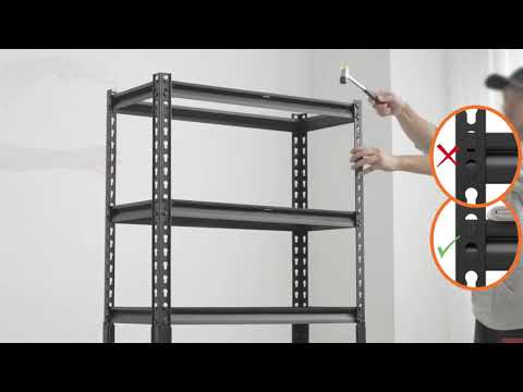 REIBII 5-Tier 28" W Metal Shelving Unit, 2020 lbs Capacity Boltless Storage Rack for Garage, Pantry, Kitchen, Basement – Adjustable Shelf, Small Space Solution with Wall Anchors