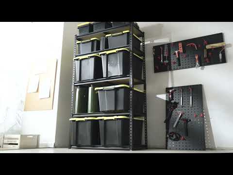 Reibii 5-Tier Storage Shelving Units, 2020 lbs Adjustable Steel Garage Shelving Racks for Bedroom Kitchen Closet