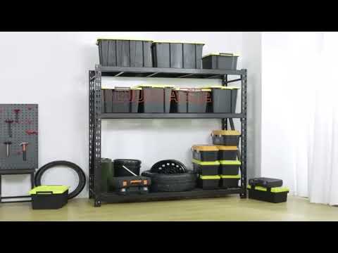 REIBII 68" W 4-Tier Heavy Duty Garage Shelving 9400 lbs Adjustable Storage Shelves for Warehouse, Garage, Basement, Shop