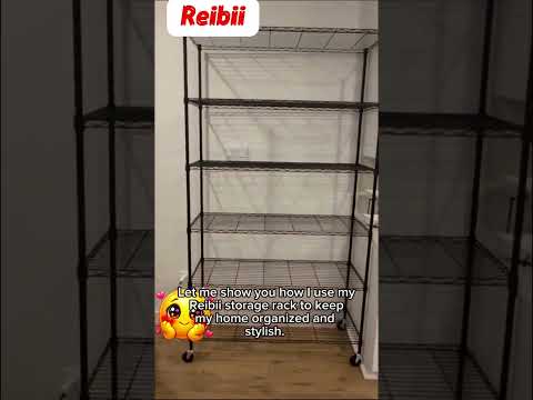 Reibii 6-Tier 45" W Wire Shelving with Wheels, Adjustable Steel Shelves Load 1200LBS, Storage Racks for Kitchen Pantry Closet