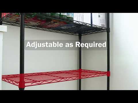 REIBII 29"W Wire Shelving Units, 5-Tier Adjusatble, 1020lbs Metal Wire Rack for Pantry Kitchen Commercial
