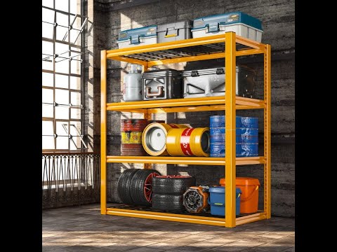 Reibii 4-Tier Shelves 60"H Garage Shelving Units 2200 LBS Free Assembly Tools Included for Basement, Warehouse, Workshop