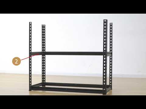 REIBII 3000 LBS 5 Tiers Heavy Duty  Storage Shelves Adjustable Metal Shelving for  Garage, Pantry, Kitchen and Basement