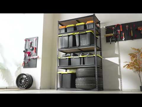 Reibii 5-Tier 40" W Metal Shelving for Garage, 2500lbs Heavy Duty Storage Shelves, Adjustable Shelf for Closet, Warehouse, Commercial