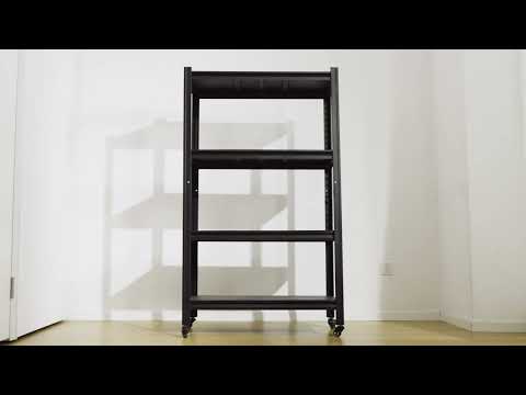 REIBII 59.8"H 4-Tier Rolling Storage Shelves, 530lbs Adjustable Pantry Shelves, Kitchen, Basement