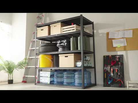 REIBII 78"H Storage Shelves 3000LBS Garage Shelving,Heavy Duty Adjustable Metal Shelves Unit for Storage Rack