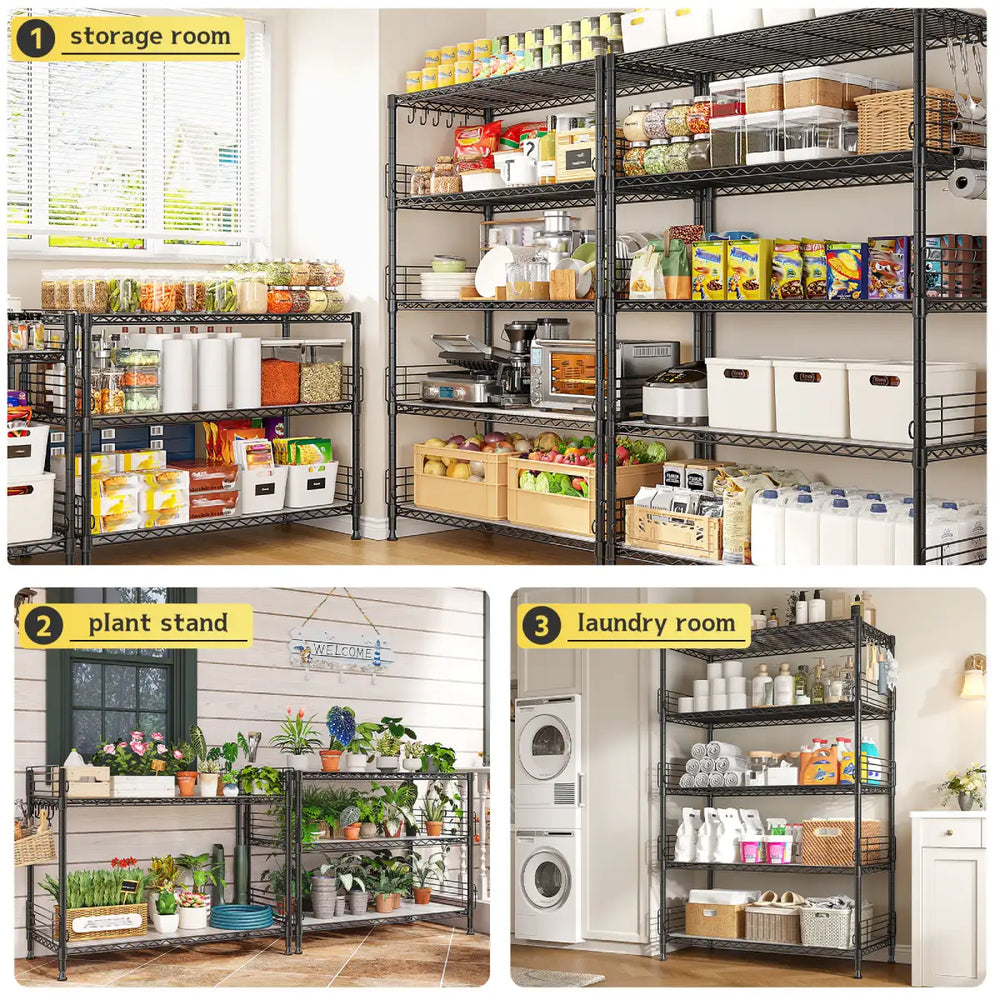 Reibii wire shelving unit 5 tier 771lbs adjustable