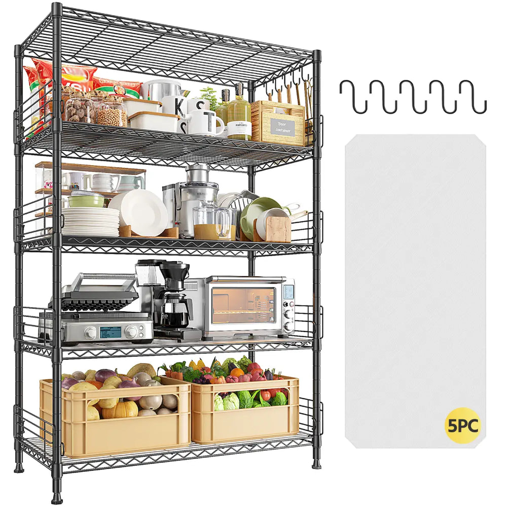 Reibii wire shelving unit 5 tier 771lbs adjustable