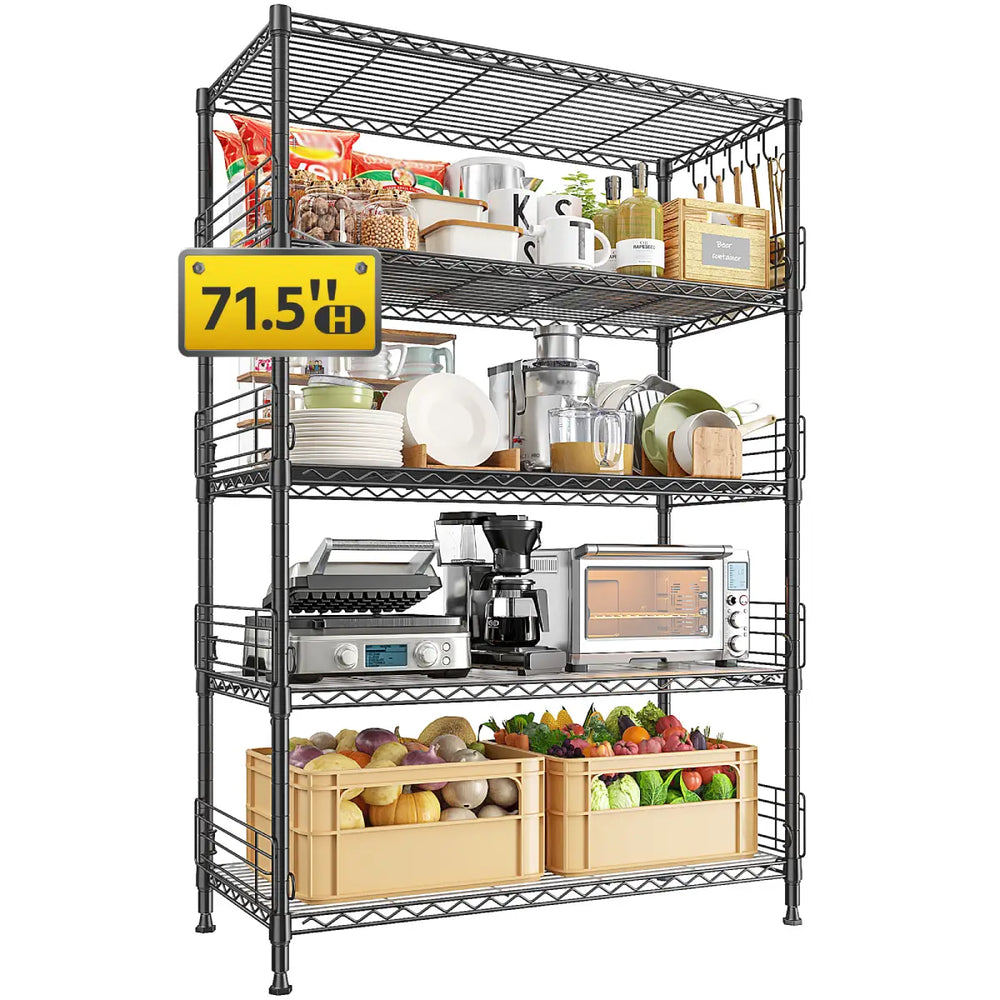 Reibii wire shelving unit 5 tier 771lbs adjustable
