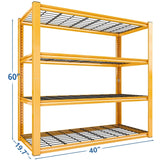 Reibii 4-Tier Shelves 60"H Garage Shelving Units 2200 LBS Free Assembly Tools Included for Basement, Warehouse, Workshop