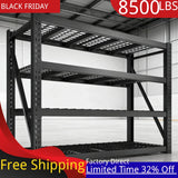 REIBII Storage Shelves 77.2"W 4-Shelf Industrial Storage Rack 8500LBS Shelves with Metal Heavy Duty Adjustable Shelving for Warehouse, Industrial, basement, Laboratory