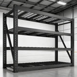 REIBII Storage Shelves 77.2"W 4-Shelf Industrial Storage Rack 8500LBS Shelves with Metal Heavy Duty Adjustable Shelving for Warehouse, Industrial, basement, Laboratory