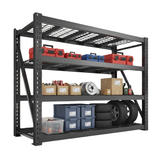 REIBII Storage Shelves 77.2"W 4-Shelf Industrial Storage Rack 8500LBS Shelves with Metal Heavy Duty Adjustable Shelving for Warehouse, Industrial, basement, Laboratory