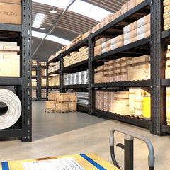 4-Tier 60"W x 24"D x 72"H Industrial Storage Shelves, 11000LBS Fully Adjustable Heavy Storage Unit for Warehouse Workshop Basement