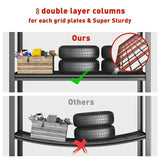 reibii shelves with 8 double layer columns for each grid plates & super sturdy