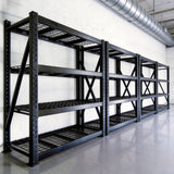 REIBII 77.2"W Extra Large Storage Shelves, 8500lb 4-Shelf Heavy-Duty Adjustable Metal Shelving for Warehouse, Industrial, Basement