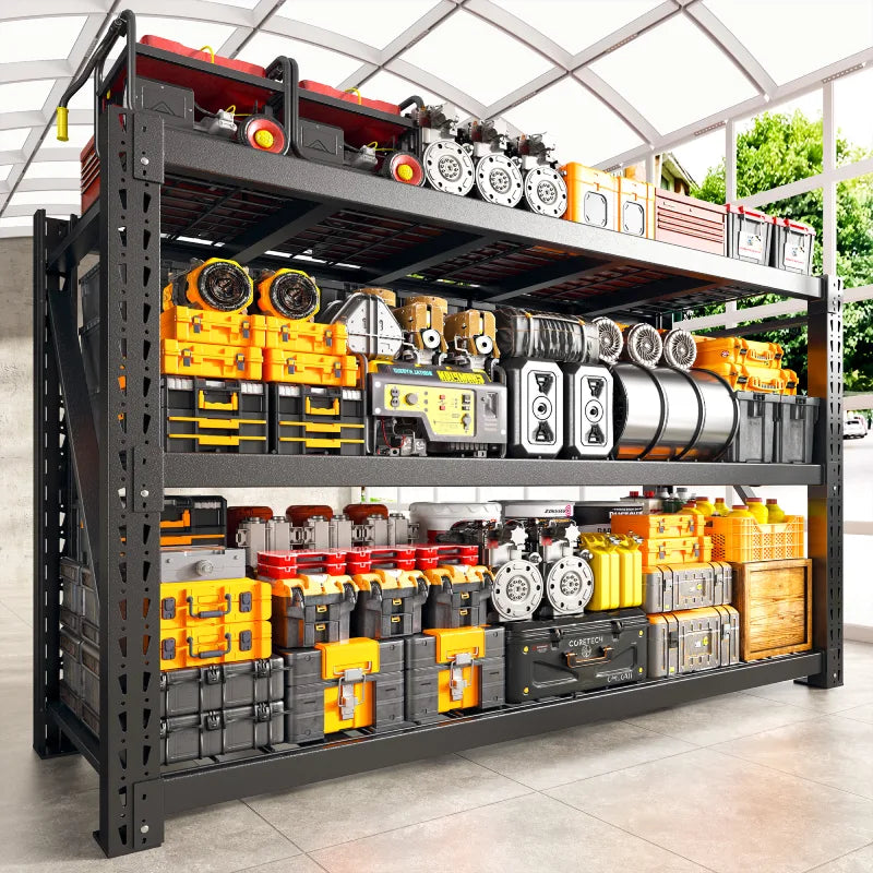 REIBII Heavy Duty Garage Shelving Adjustable Industrial Storage Racks ...