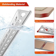 waterproof and slip-resistant design, thickened shelf boards, and rolled edge design