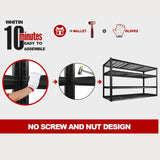 REIBII 60"W x 60"H Storage Shelves 2550LBS Adjustable Heavy Duty Garage Shelving for Garage Basement