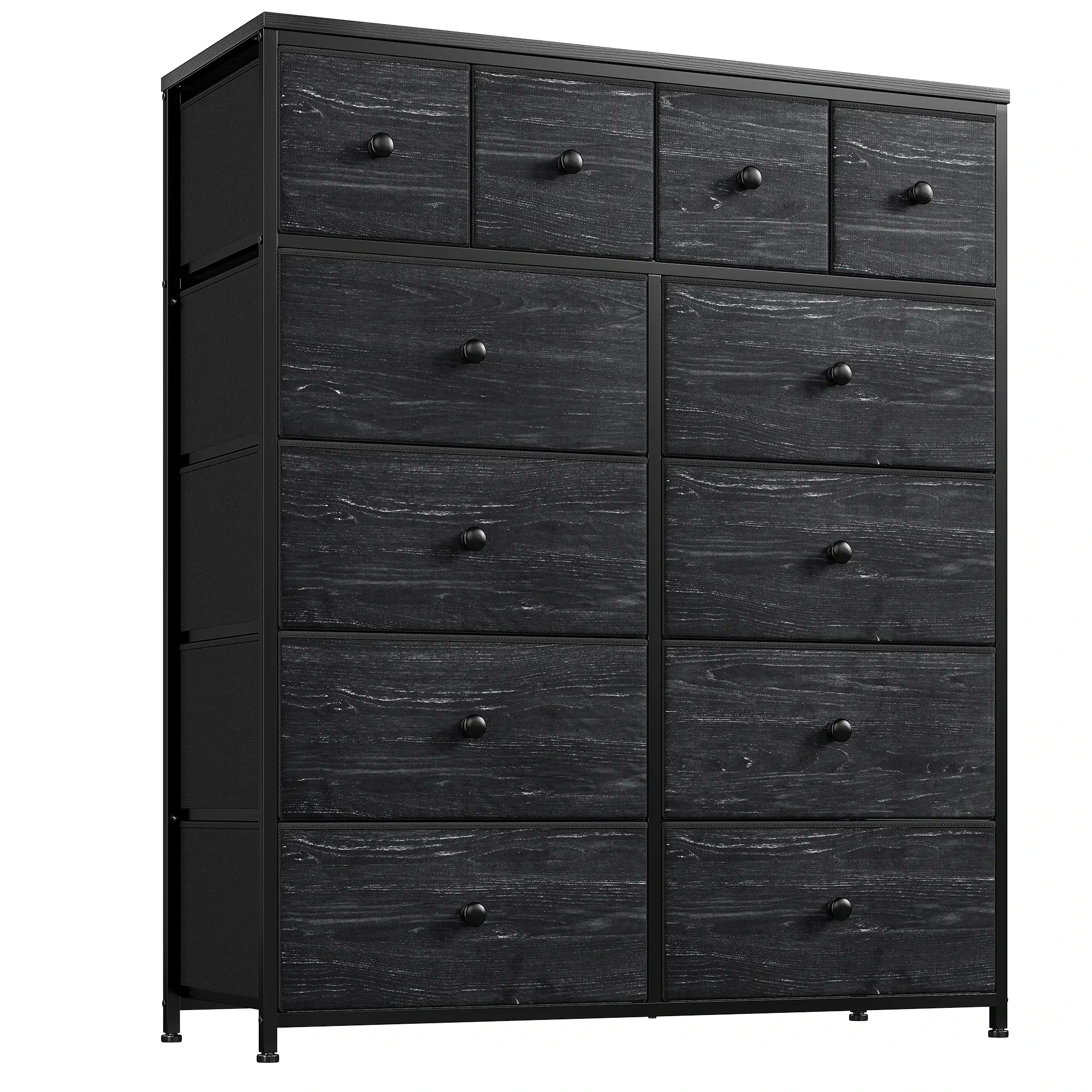 40.7"W 12 Drawers Dresser for Bedroom, Pantry, Chest for Living Room with Deep Drawes for Living Room 40.7"W x 11.9"D x 43.8"H, Black 40.7"W 12 Drawers Dresser for Bedroom, Pantry, Chest for Living Room with Deep Drawes for Living Room 40.7"W x 11.9"D x 43.8"H, Black
