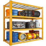 Reibii 4-Tier Shelves 60"H Garage Shelving Units 2200 LBS Free Assembly Tools Included for Basement, Warehouse, Workshop
