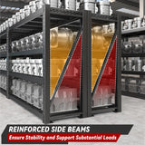 REIBII Storage Shelves 77.2"W 8500LBS Industrial Shelving 4-Shelf with Metal Heavy Duty Adjustable Shelving for Warehouse, Industrial, basement, Laboratory