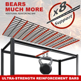 storage racks for garage with 8 support bars