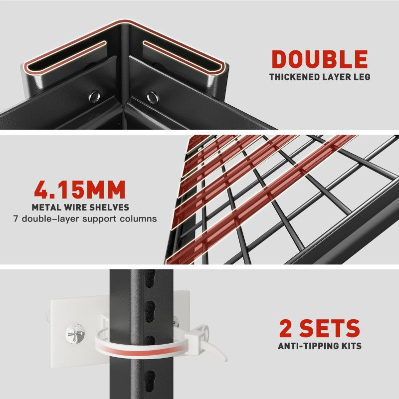 storage racks with double thickened layer leg