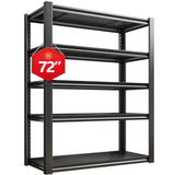 REIBII 31.5"W  Heavy Duty Storage Shelves, 5-Tier 2000 Lbs Adjustable Metal Shelving Units for Garage, Basement, Warehouse, Pantry