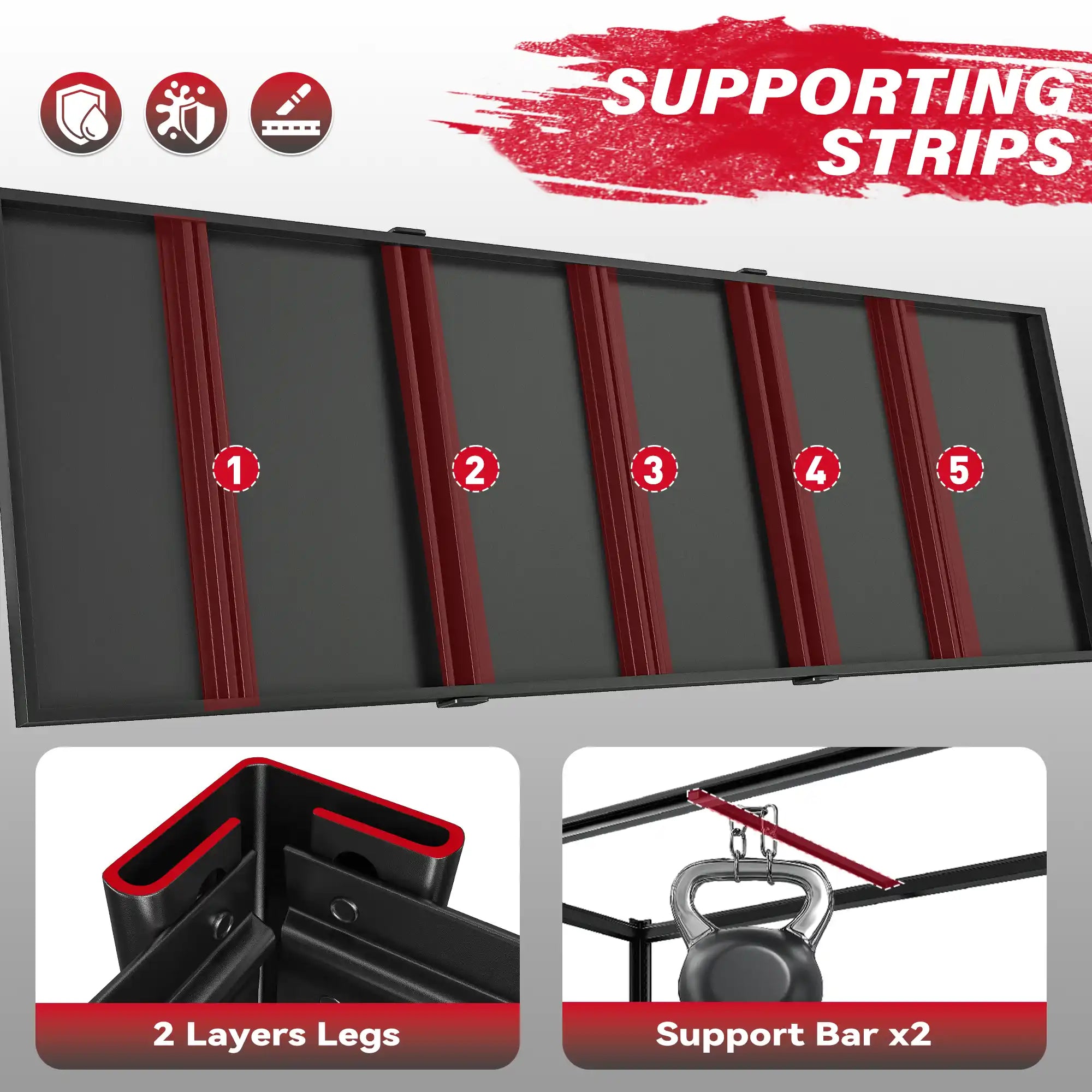 REIBII 84"H 3600LBS Heavy Duty Industrial Garage Shelving,6-Tier Adjustable Storage Shelving Units For Basement&Warehouse