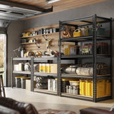 REIBII 2-Pack 27.6"W Storage Shelving Unit, 5-Tier Adjustable Storage Rack, 2000LBS Metal Shelves for Pantry Organization, Kitchen, Garage, Closet & Commercial Storage