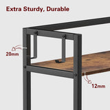 EnHomee 63 in. Kitchen Bakers Rack, 6-Tier Microwave Stand with Storage, Metal and Wood, Rustic Brown