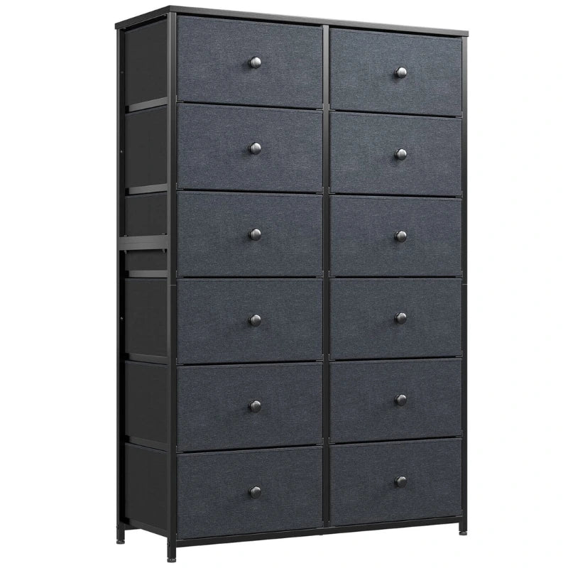 Enhomee Dark Grey dresser with 12 drawers 