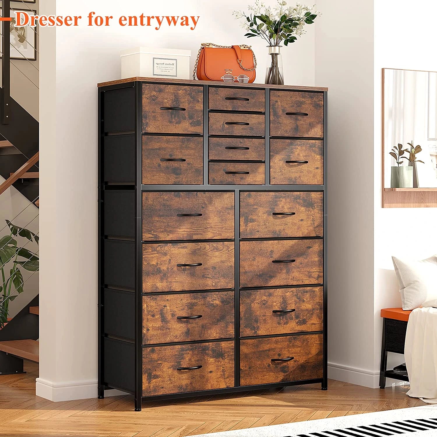 Enhomee large dressers & chest of drawers for bedroom closet