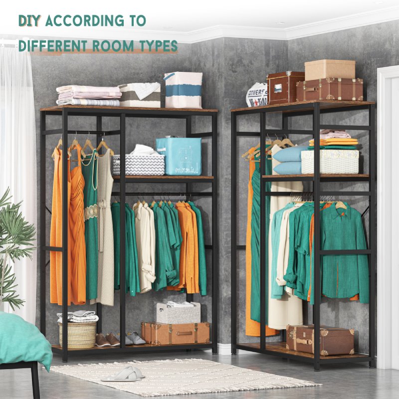It allows you to DIY your closet organizaer according to different room types